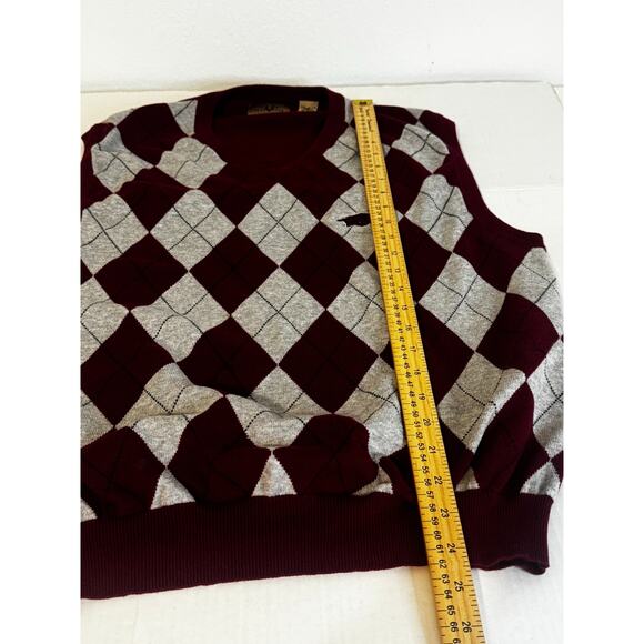 Vesi Sportswear Men's Arkansas Razorback Argyle Sweater Vest Size Medium - Picture 5 of 7